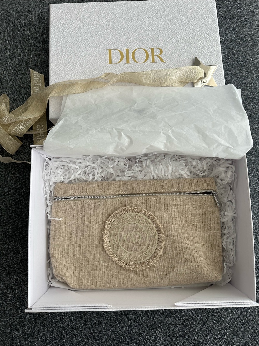 Dior makeup bag